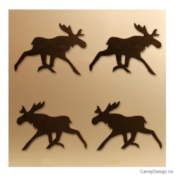 Løpende elg suvenir magnet
