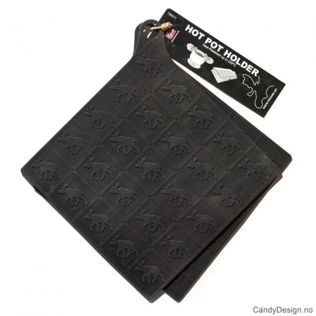 Grytelapper i silikon med elg