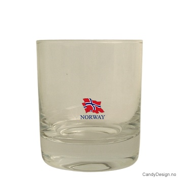Whiskey glass - Norske Flagg
