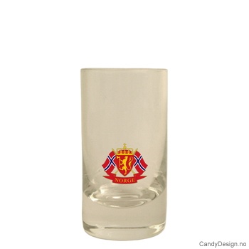 Lavt shotglass - Riksvåpen   