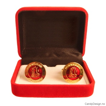 Mansjettknapper - Rundt vikingskip