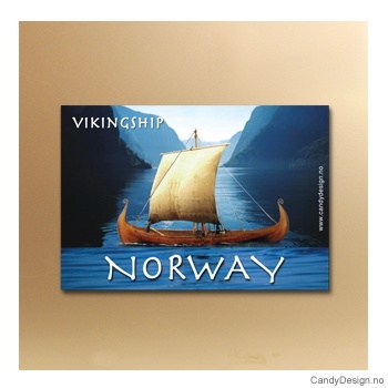 Seilskip fra siden suvenir metallmagnet