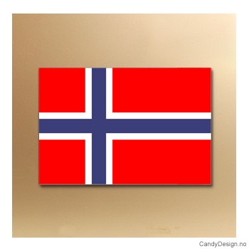 Norske flagg suvenir metallmagnet