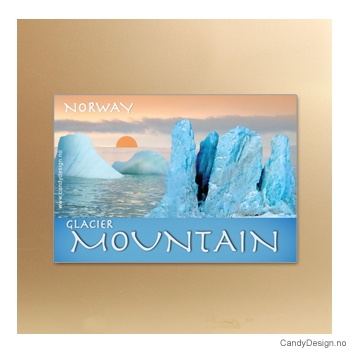 Glacier Mountain relieff suvenir magnet