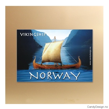 Seilskip fra siden relieff suvenir magnet