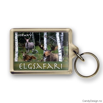 Elgsafari suvenir nøkkelring