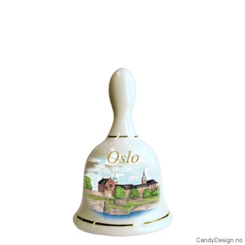 Store suvenir bjeller med Oslo motiv  Akershus festning