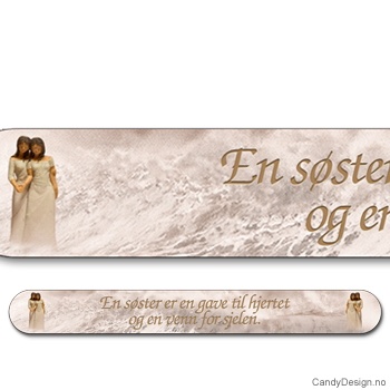 Neglefiler med kvinnefigurer - En søster er en gave til hjertet og en venn for sjelen.