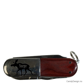 Lommekniv med elg motiv