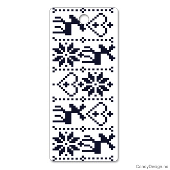 Avlange reflekser - Norsk strikke mønsterTelemark