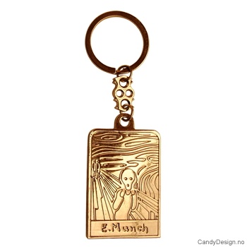 Edvard Munch Skrik metall nøkkelringer 12 stk.