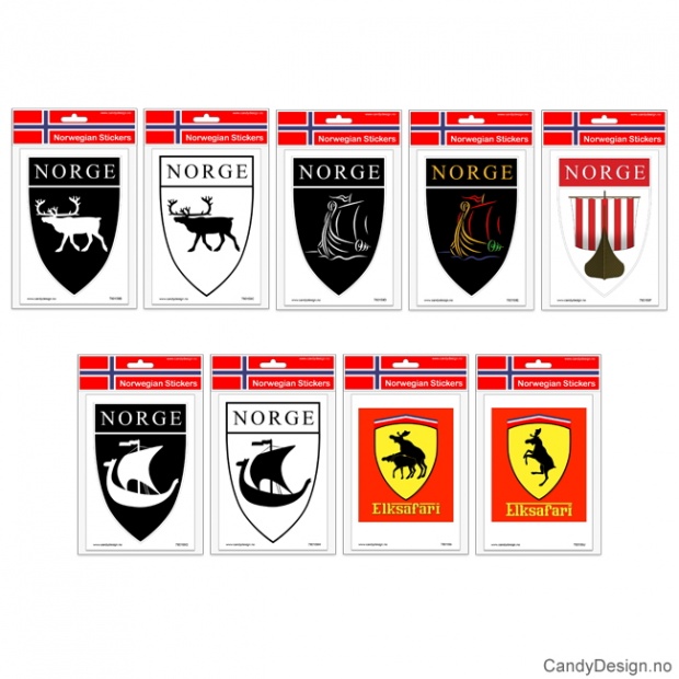 Suvenir klistremerker assortert