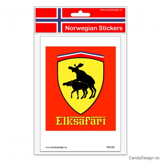 Suvenir klistremerker med to elger